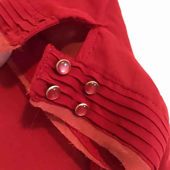  5 for $25 semi-sheer layered red blouse NY&C - Picture 4 of 6